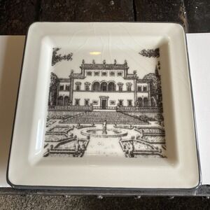 Brunelli Designed Plate Made In Italy Black & White Square Some Cracking